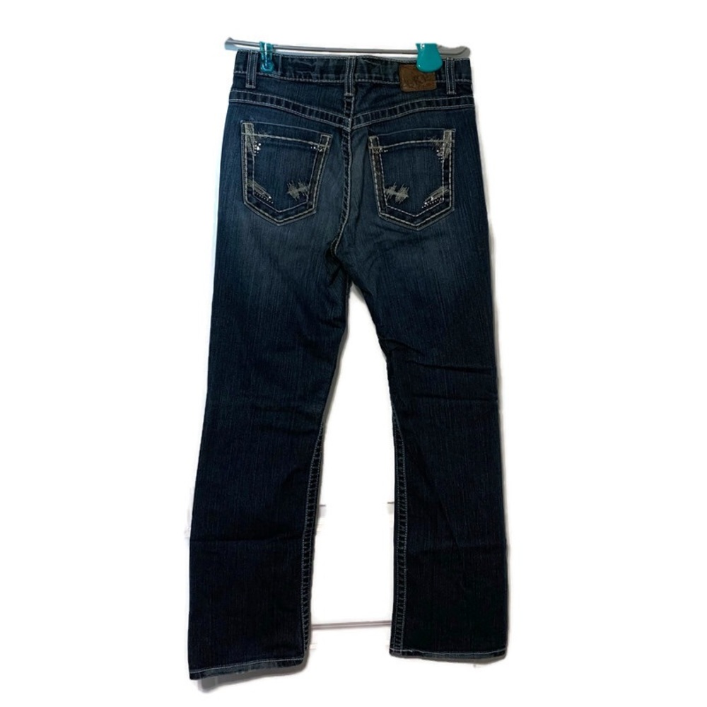 BKE Drew Boot Blue Denim Jeweled Bootcut Jeans